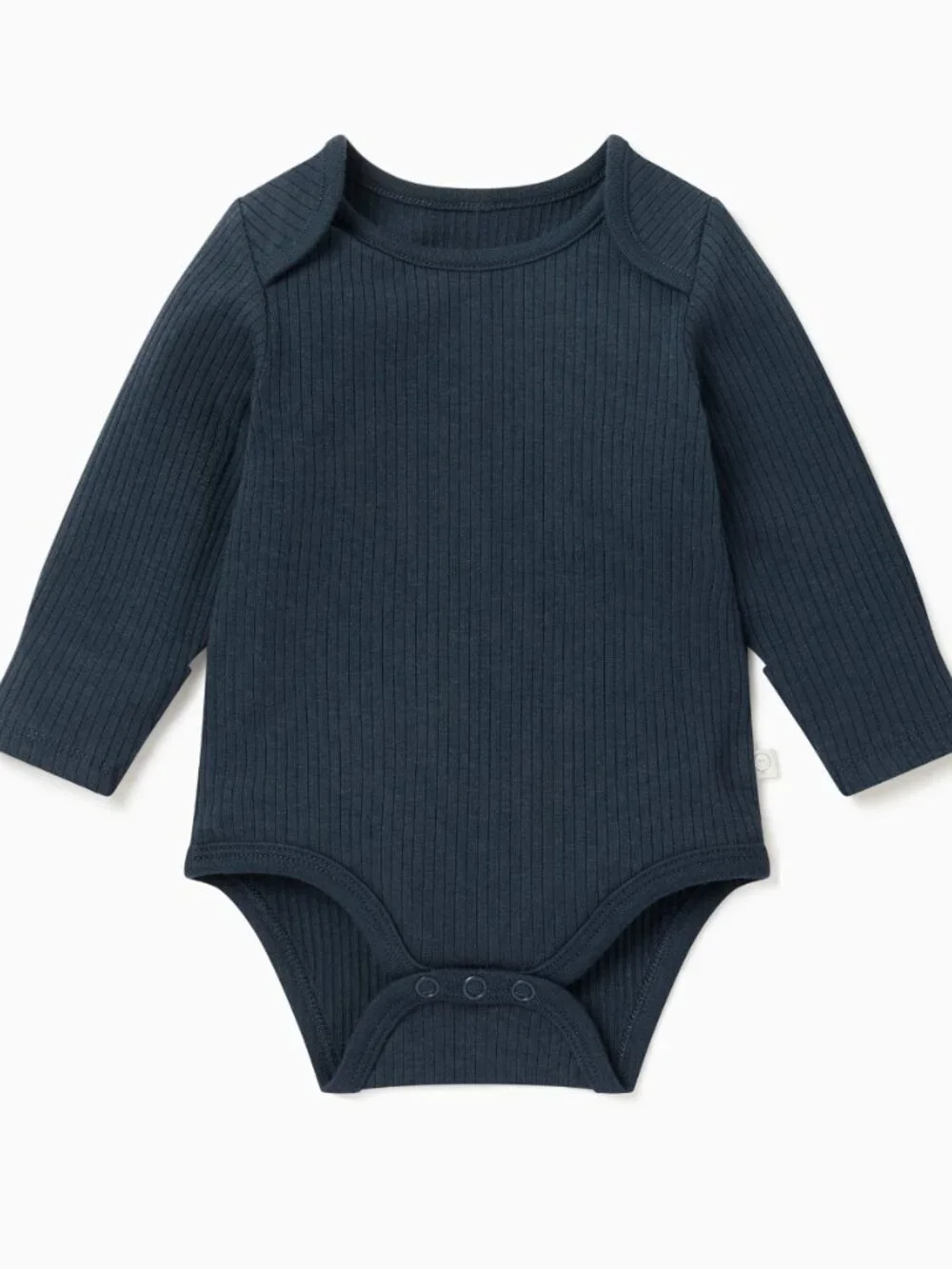 MORI Ribbed Organic Cotton Long Sleeve Bodysuit 3 Pack Blue Mint Ecru 18-24M